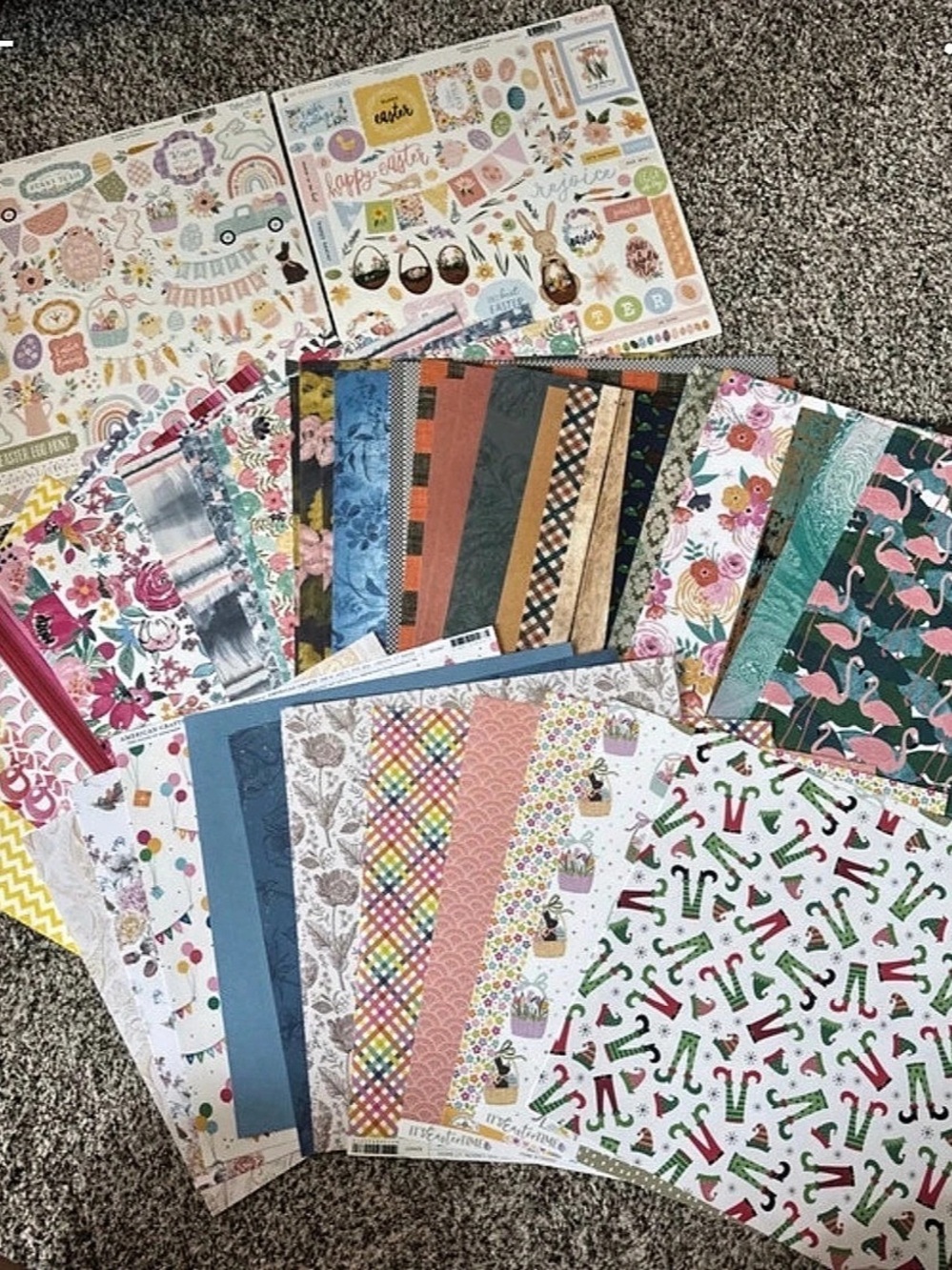 American Crafts Assorted Scrapbook Paper & Stickers Multicolor